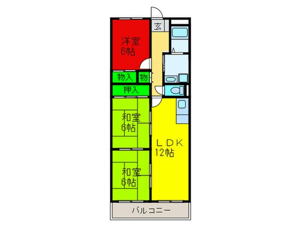 セントポ－リア奥田　南館の物件間取画像